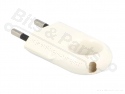 Eurostekker plat 230V / 10A wit - PAWBOL